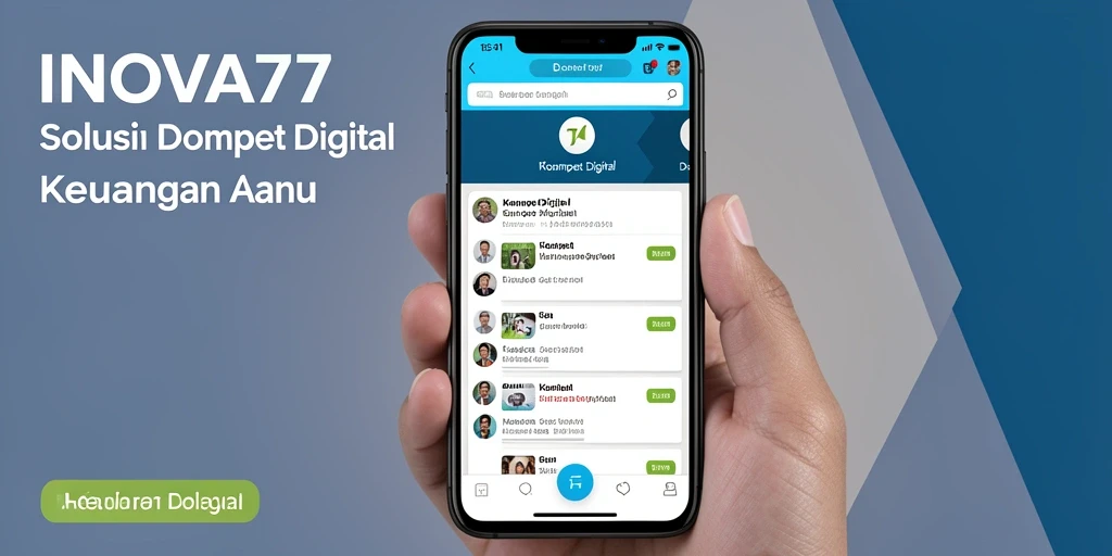 Tampilan antarmuka INOVA77 yang memudahkan pengguna untuk bertransaksi.