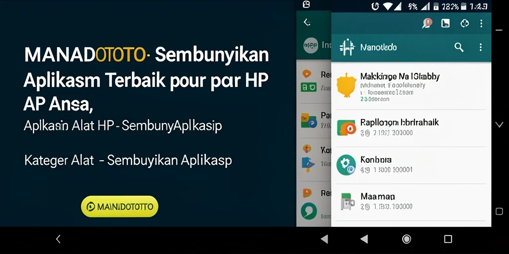 Antarmuka MANADOTOTO yang menampilkan fitur Sembunyikan Aplikasi.
