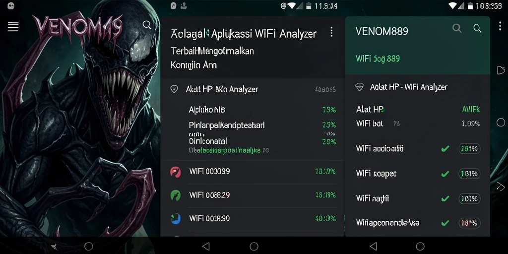 Tampilan antarmuka aplikasi VENOM889 yang informatif dan mudah digunakan.